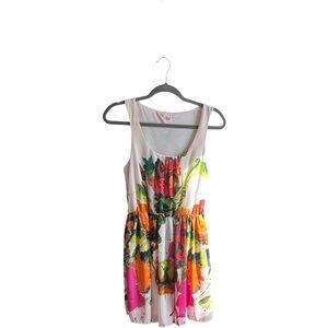 Margo & Sebastian multicolor floral print sleeveless dress Sz M